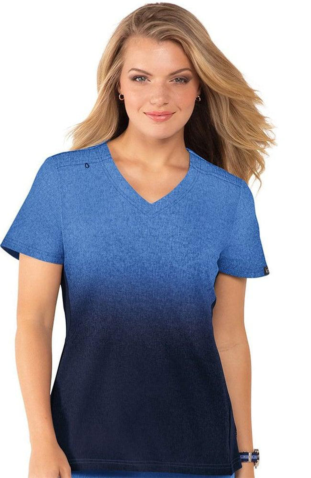 Koi Basics Cali - Heather Galaxy Navy Ombre - Kickin it Scrubs